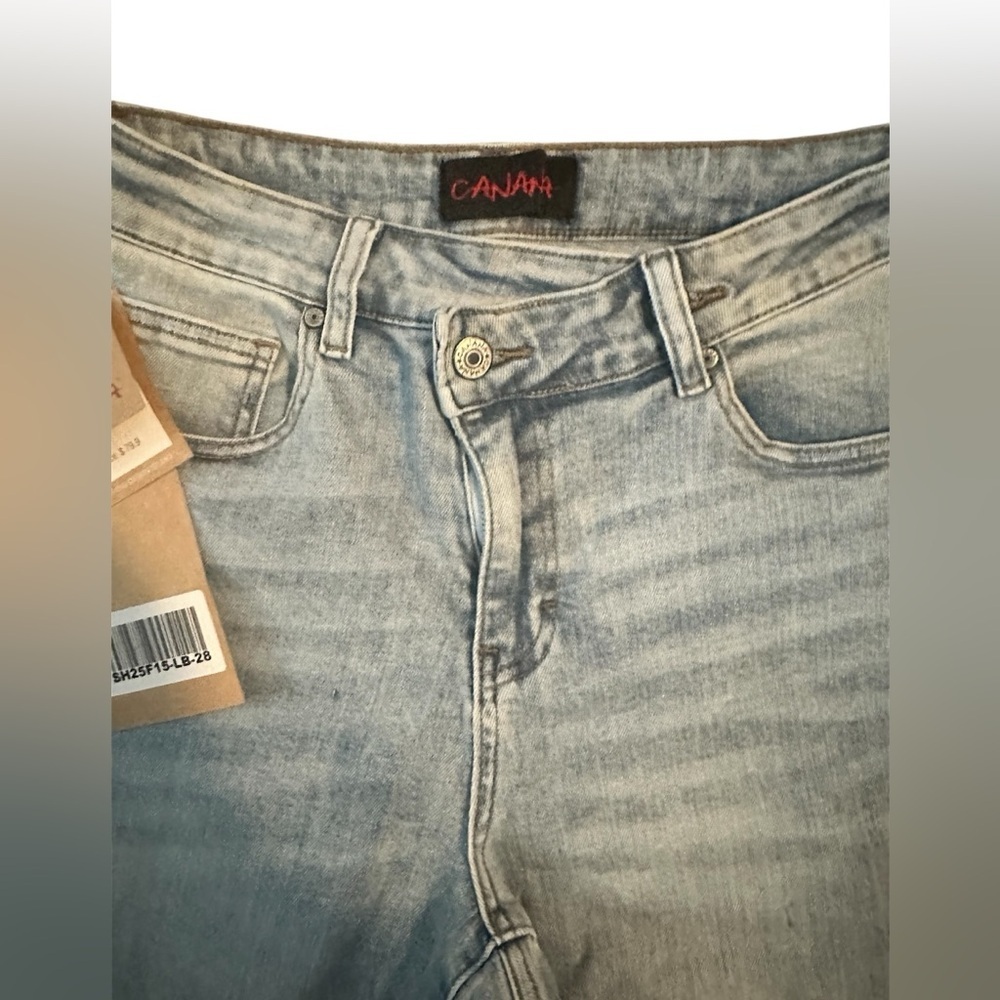 Light Wash High-Rise Distressed Flare Jeans - Women - Picture 8 of 11